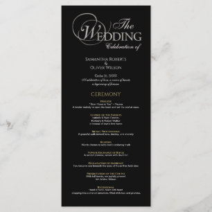 Text Only Minimal Wedding Program