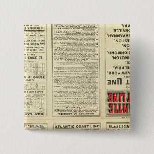 Text Page Atlantic Coast Line 2 Inch Square Button