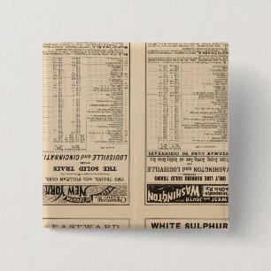 Text Page Chesapeake and Ohio Ry 2 Inch Square Button