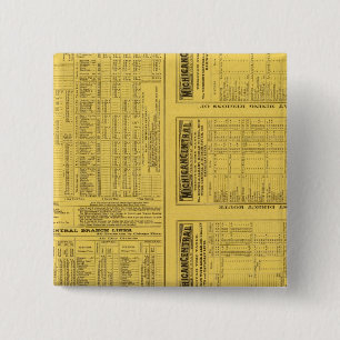 Text Page Michigan Central Railroad 2 Inch Square Button
