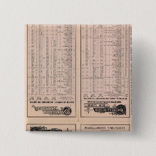 Text Page Montreal and Boston Air Line 2 Inch Square Button