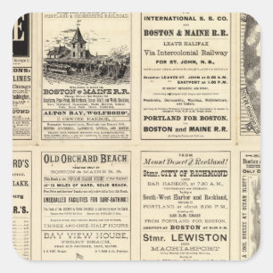 Text Page of Boston and Maine Railroad Square Sticker