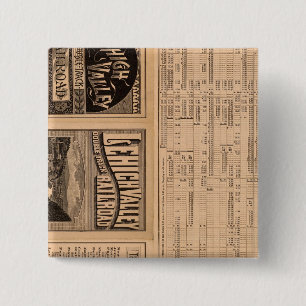 Text Page of Lehigh Valley Railroad 2 Inch Square Button