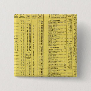Text Page Pittsburgh and Western Railway Company 2 Inch Square Button