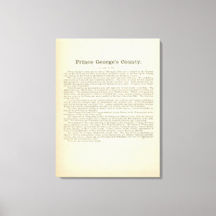 Text Page Prince George's County Canvas Print