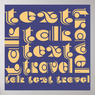 Text Talk Travel Logo Poster