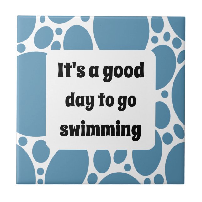 Text template and blue pattern  tile (Front)