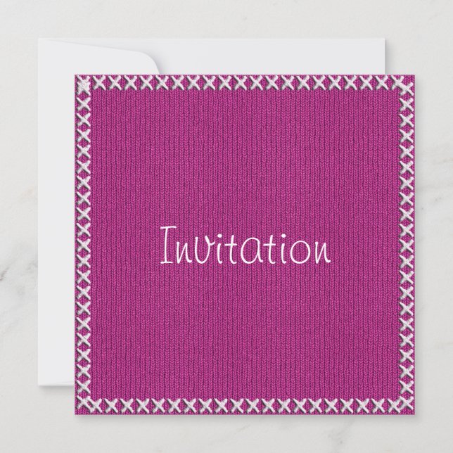Text Template - Fuchsia Knit Stockinette Stitch (Front)