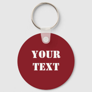 Text Template Keychain Raglan Red