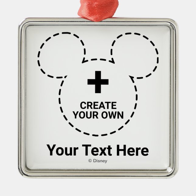 Text Template Metal Ornament (Front)