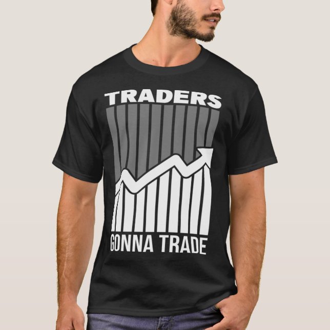 text trading trader market stock market chart T-Shirt (Front)