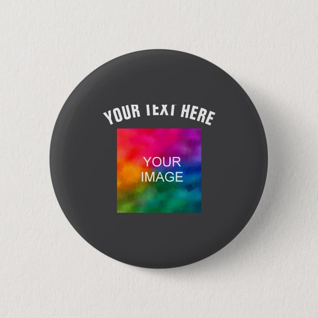 Text Upload Photo Template Boys Kids Modern _1  2 Inch Round Button (Front)