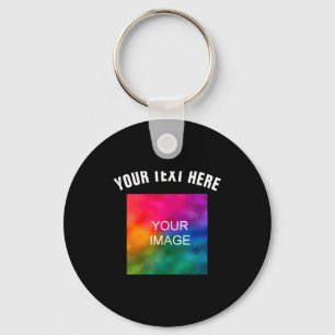 Text Upload Photo Template Boys Kids Modern _1  Keychain