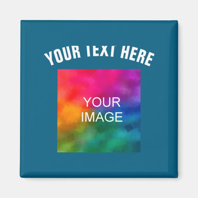 Text Upload Photo Template Boys Kids Modern _1  Magnet (Front)