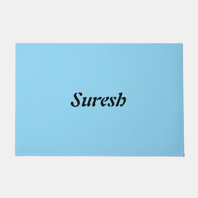 Text Welcome Doormat - Stylish Entryway Rug (Front)