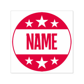 Text with Classic Circle Stars Self-inking Stamp