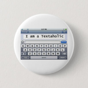 Textaholic 2 Inch Round Button