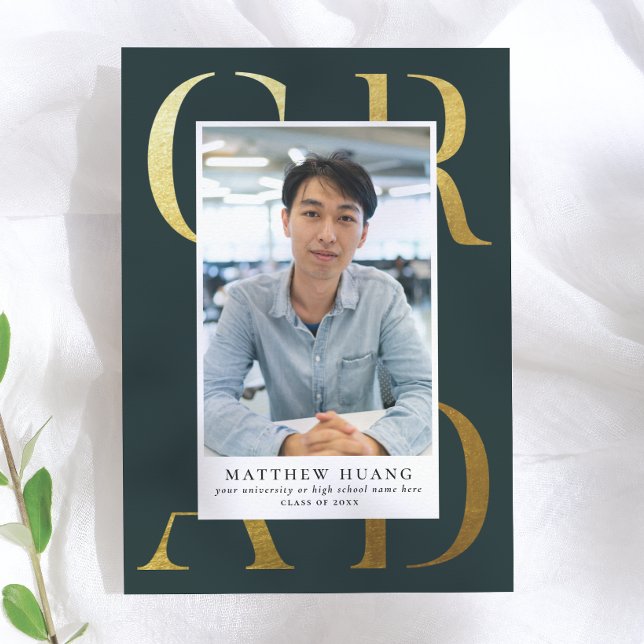 Textbook | Gold Typography Graduation Announcement (Creator Uploaded)