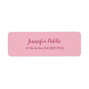 Texte à main levée simple rose élégant moderne