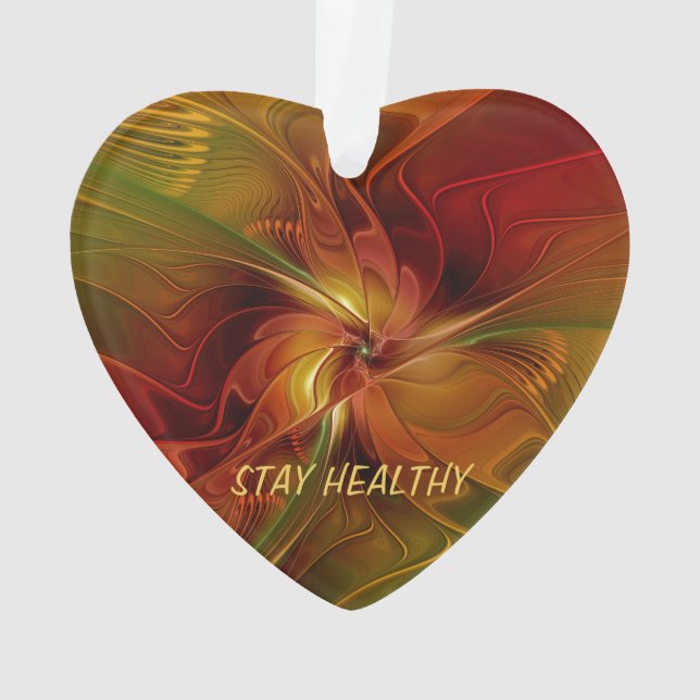 Texte Abstrait rouge orange Brown vert fractal (dos)