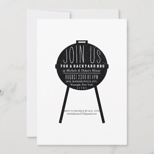 Texte BBQ avec invitation à thème du Vérificateur  (Devant)