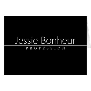 Texte blanc classique simple en noir