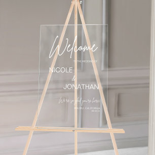 Texte Blanc de Bienvenue de Mariage Moderne