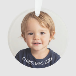 Texte blanc de la photo de Noël annuelle