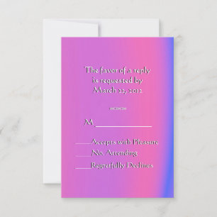 Texte blanc rose et pourpre RSVP