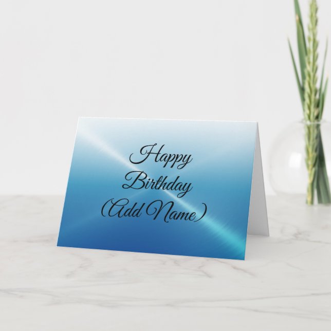 Texte bleu de réflexion de carte de joyeux (Devant)