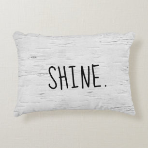 TEXTE BRILLANT Sur Coussin Accent de Tilleul