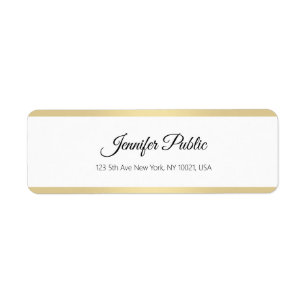 Texte chic blanc de manuscrit de main d'or éléga