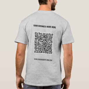 Texte de code QR personnalisé Modèle de T-Shirt po