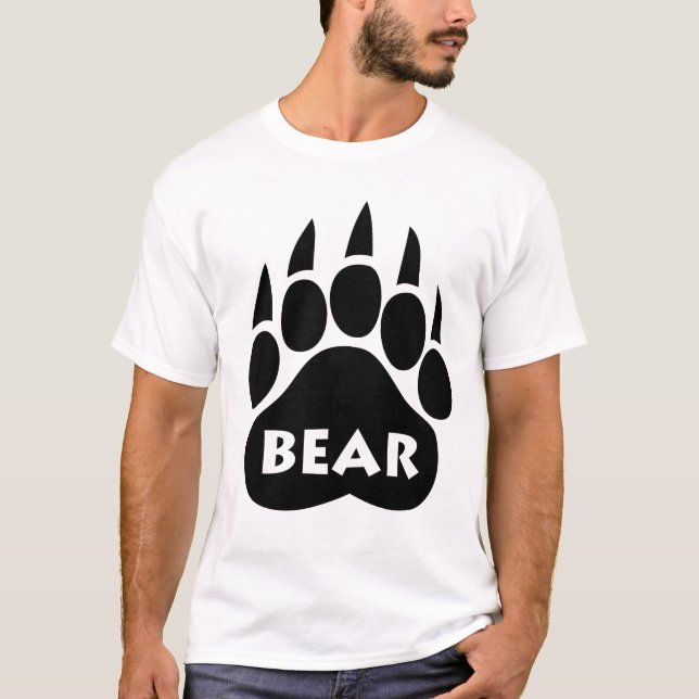 Texte de "ours" de T-shirt de patte de fierté (Devant)