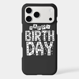 texte de typographie joyeux anniversaire blanc