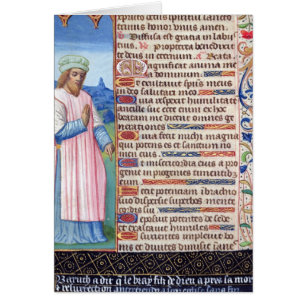 Texte du Magnificat avec un portrait de