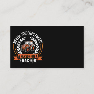 Texte du tracteur disant Carte de visite