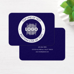 Texte et logo personnalisables Bleu foncé violet