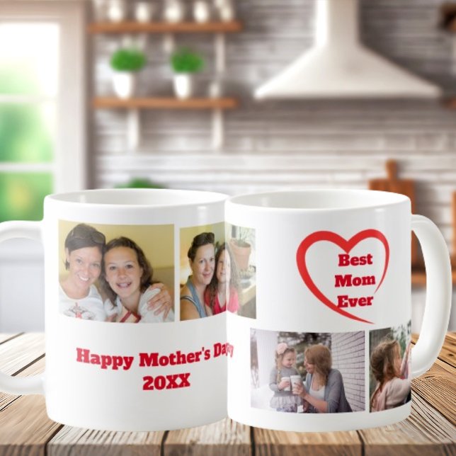 Texte et photo Collage de café Mug pour la fête de (Créateur téléchargé)