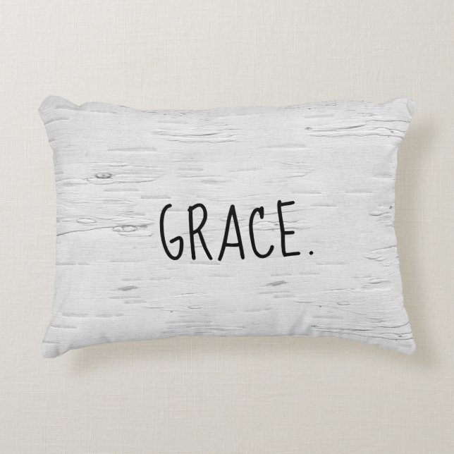Texte GRACE sur le Coussin d'accentuation de l'arb (Devant)