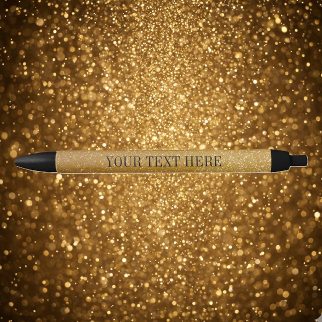 Texte luxe fait sur commande personnalisé du stylo (Gold glitter print pen)