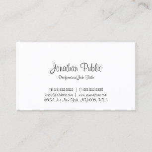 Texte main carte de visite Modèle moderne