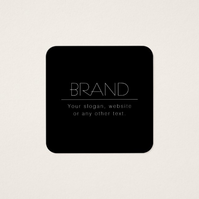 Texte modifiable minimaliste moderne | Noir & Blan (Devant)