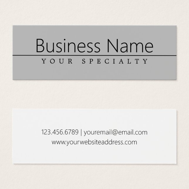 Texte noir classique simple sur gris (Devant & derrière)