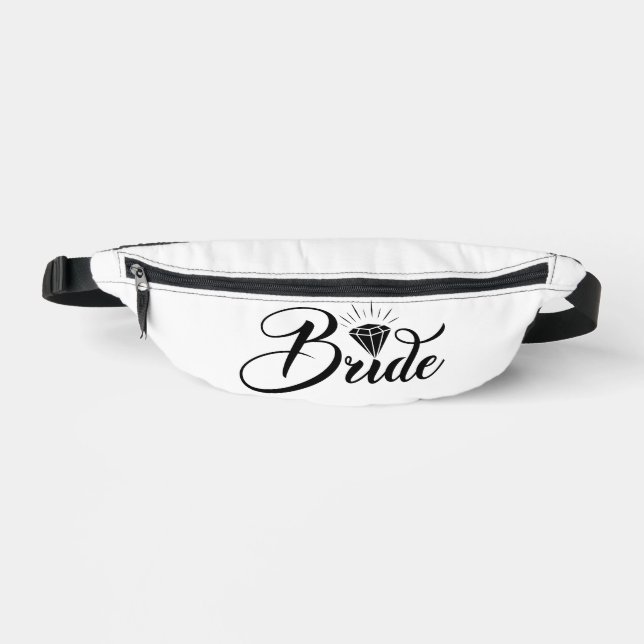 Texte noir de mariée sur le pack Fanny blanc (Recto)