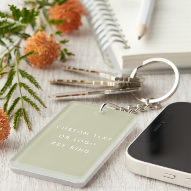 Texte Ou Logo Personnalisé Minimaliste Beige (Devant droit)