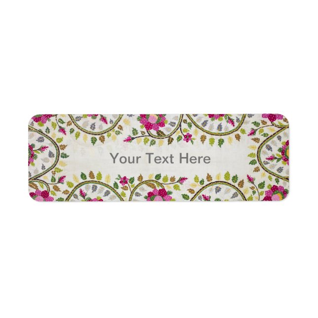 Texte personnalisable, Motif Peonies, William Morr (Devant)