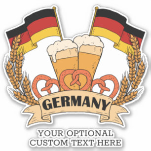 Texte personnalisé Allemand sticker Bière
