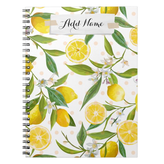 TEXTE PERSONNALISÉ - Carnet citron (Devant)