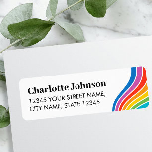 Texte personnalisé Coloré Arc-en-ciel Adresse de r